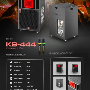 KB 444 banner copy Lovina | Loa kéo, Loa karaoke, Âm thanh chính hãng