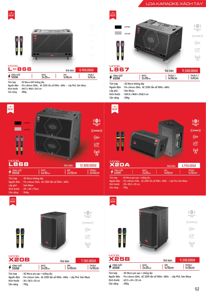 catalogue 2026 new Recovered 04 Lovina | Loa kéo, Loa karaoke, Âm thanh chính hãng