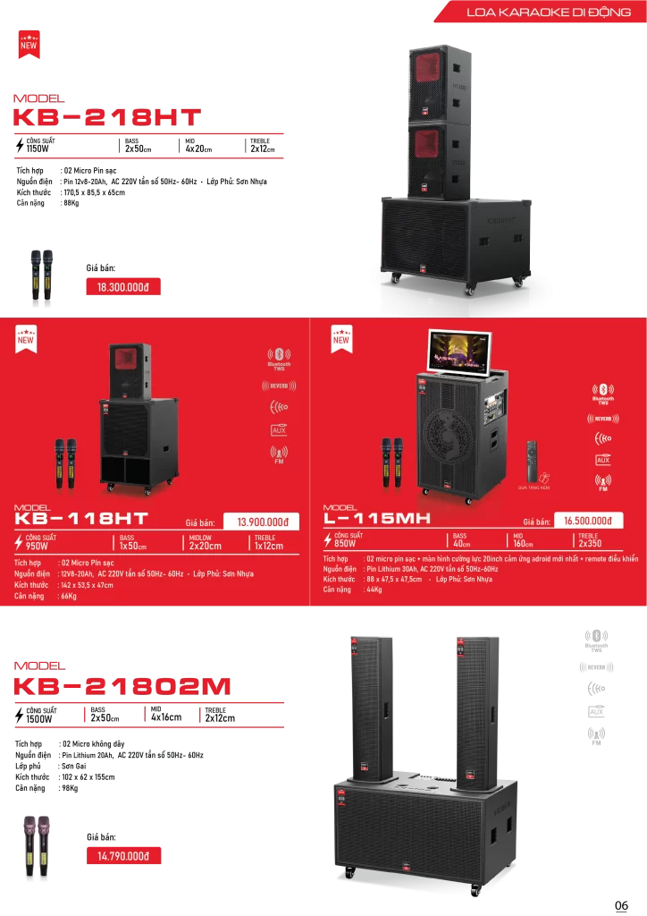 catalogue 2026 new Recovered 08 Lovina | Loa kéo, Loa karaoke, Âm thanh chính hãng