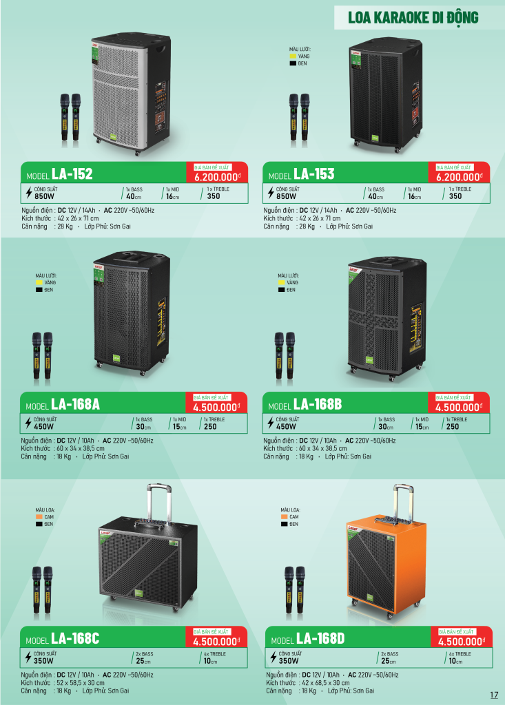 catalogue new 2026 04 Lovina | Loa kéo, Loa karaoke, Âm thanh chính hãng