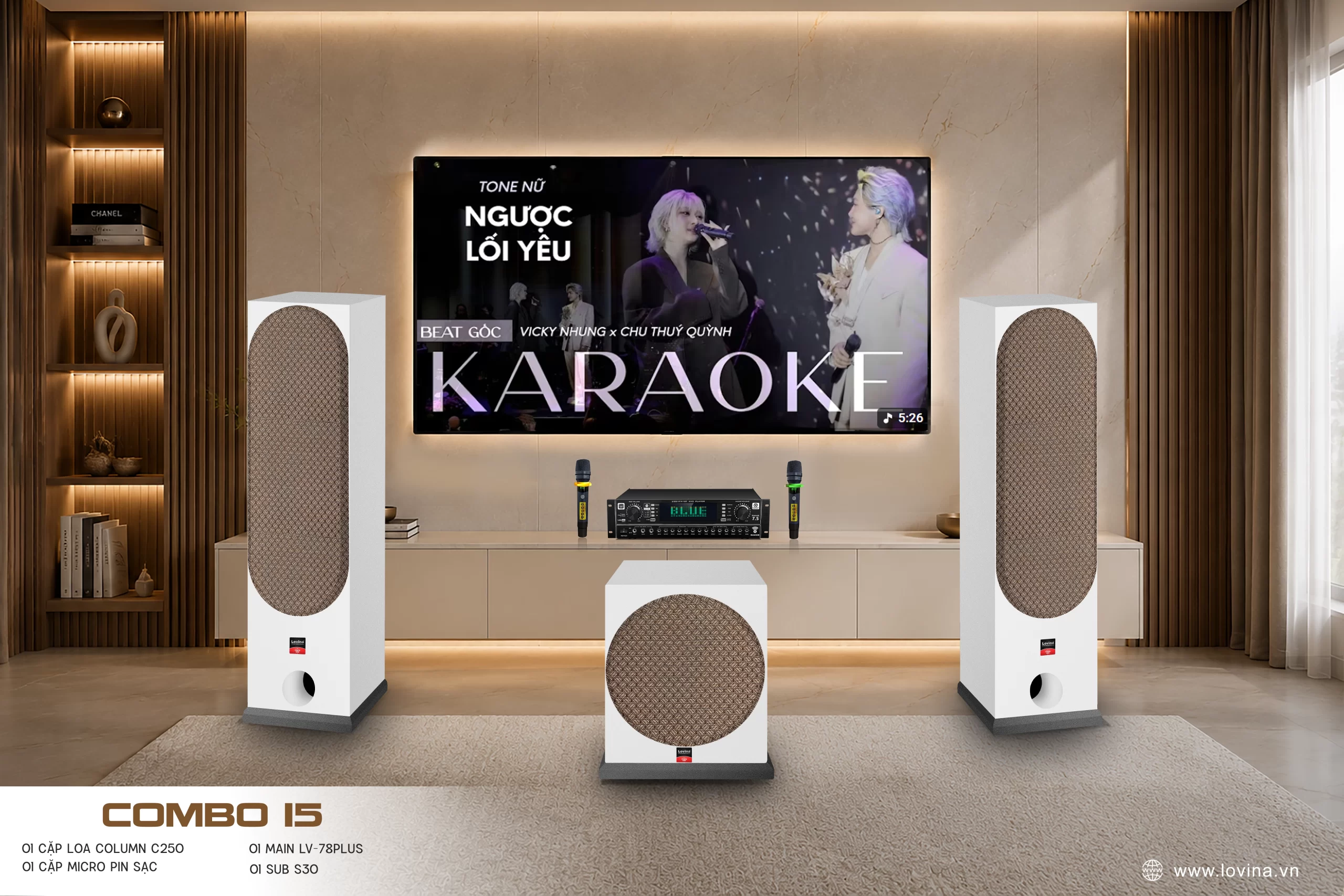 Combo Karaoke Gia Đình Lovina GD15 2 Lovina | Loa kéo, Loa karaoke, Âm thanh chính hãng combo 15 copy scaled Lovina | Loa kéo, Loa karaoke, Âm thanh chính hãng